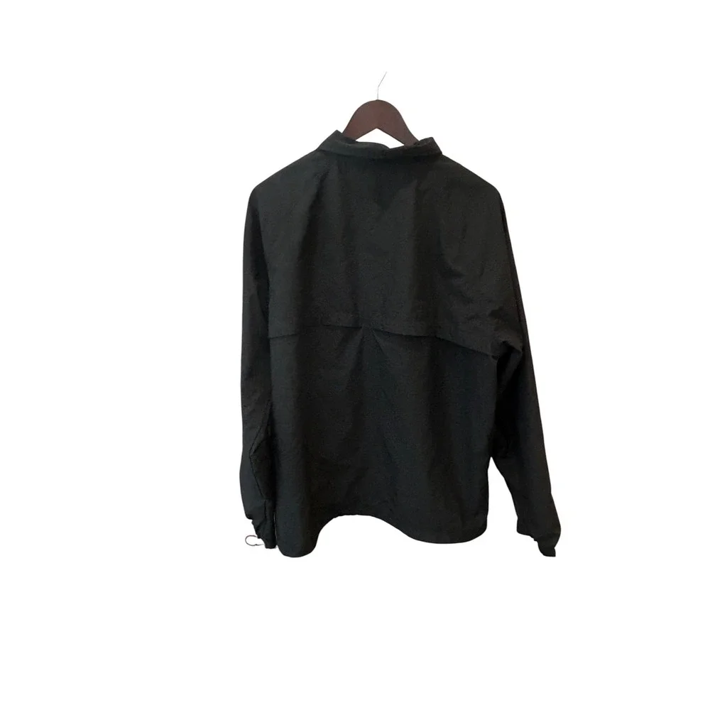 Nike Mens Windbreaker Jacket Black Red Stripe Full Zip Mesh Lined XL